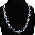 925 Silver Trebol infinity chain cz stone Statement Necklace Jewellery Pendant image 0