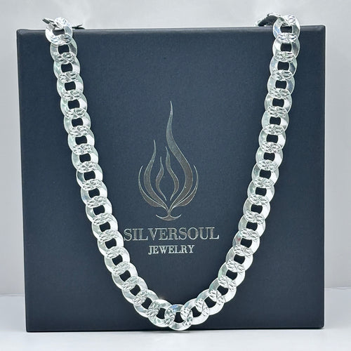10.8MM CUBAN CHAIN -925 SILVER image 1