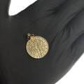 14K Gold San Benito Pendant 34mm - Elegant Religious Jewelry for Women and Men image 0