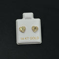 14K Gold Heart Earrings Solid 14 KT Gold Fine Jewelry for Women image 0