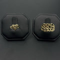 14K Gold Set Nugget Ring for Men and Heart Nugget Ring - Unique Design image 0