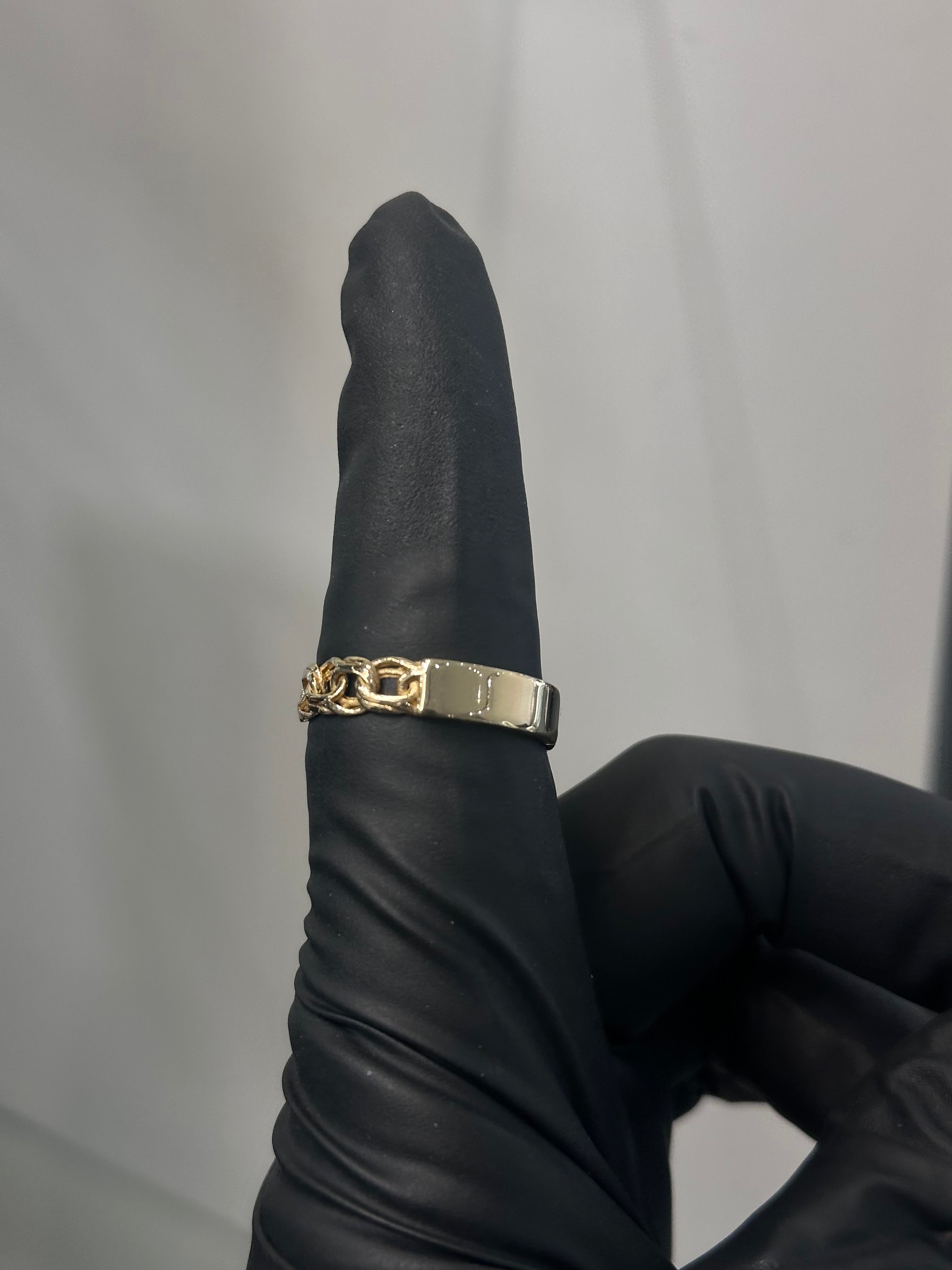 14K GOLD ANILLO CHINO CON PLACA - 14K GOLD
