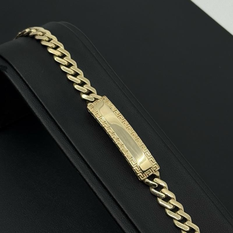 14K Gold 7mm Mónaco Bracelet with Box Lock - Stylish and Durable image 2