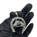 HORSE PENDANT CZ STONE - STERLING SILVER