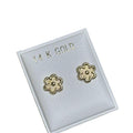 14K FLOWERS EARRINGS - 14K GOLD