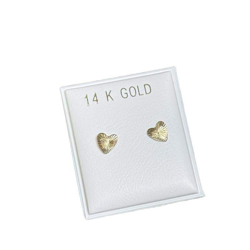 14K Gold Heart Earrings - Elegant and Durable Design for All Seasons image 3
