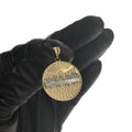 14K Gold Santa Cena Pendant 37mm - Handcrafted Religious Jewelry for Festive image 0