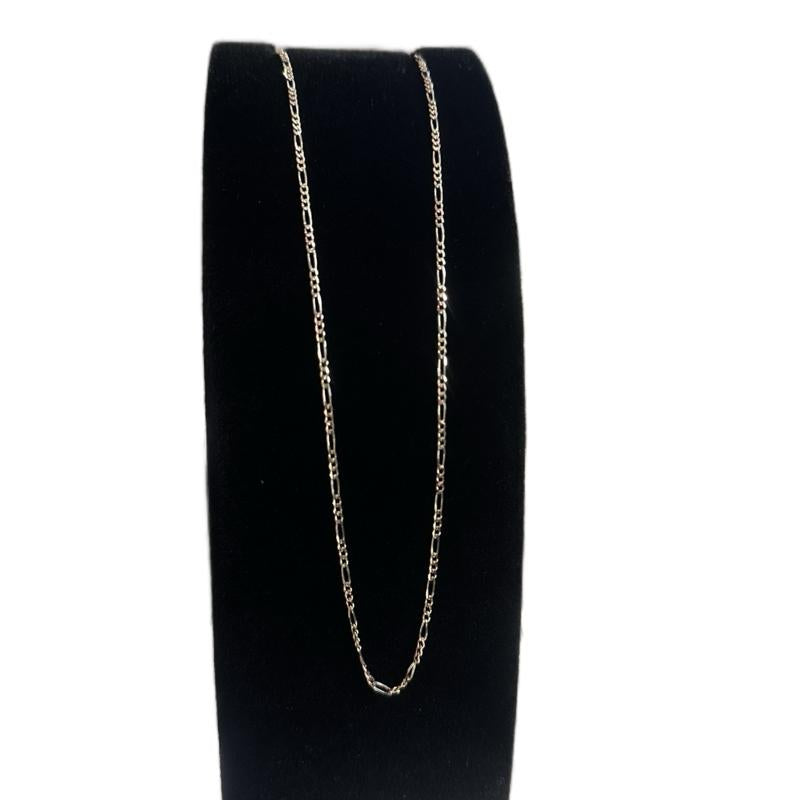 14K Gold 2mm Figaro Chain - Elegant and Durable Jewelry Accessory image 1