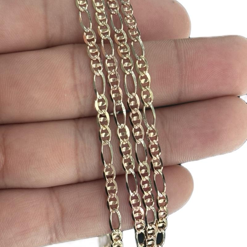 14K Gold 4mm GG Figaro Chain - Elegant and Durable Gold Chain for Everyday Wear image 4