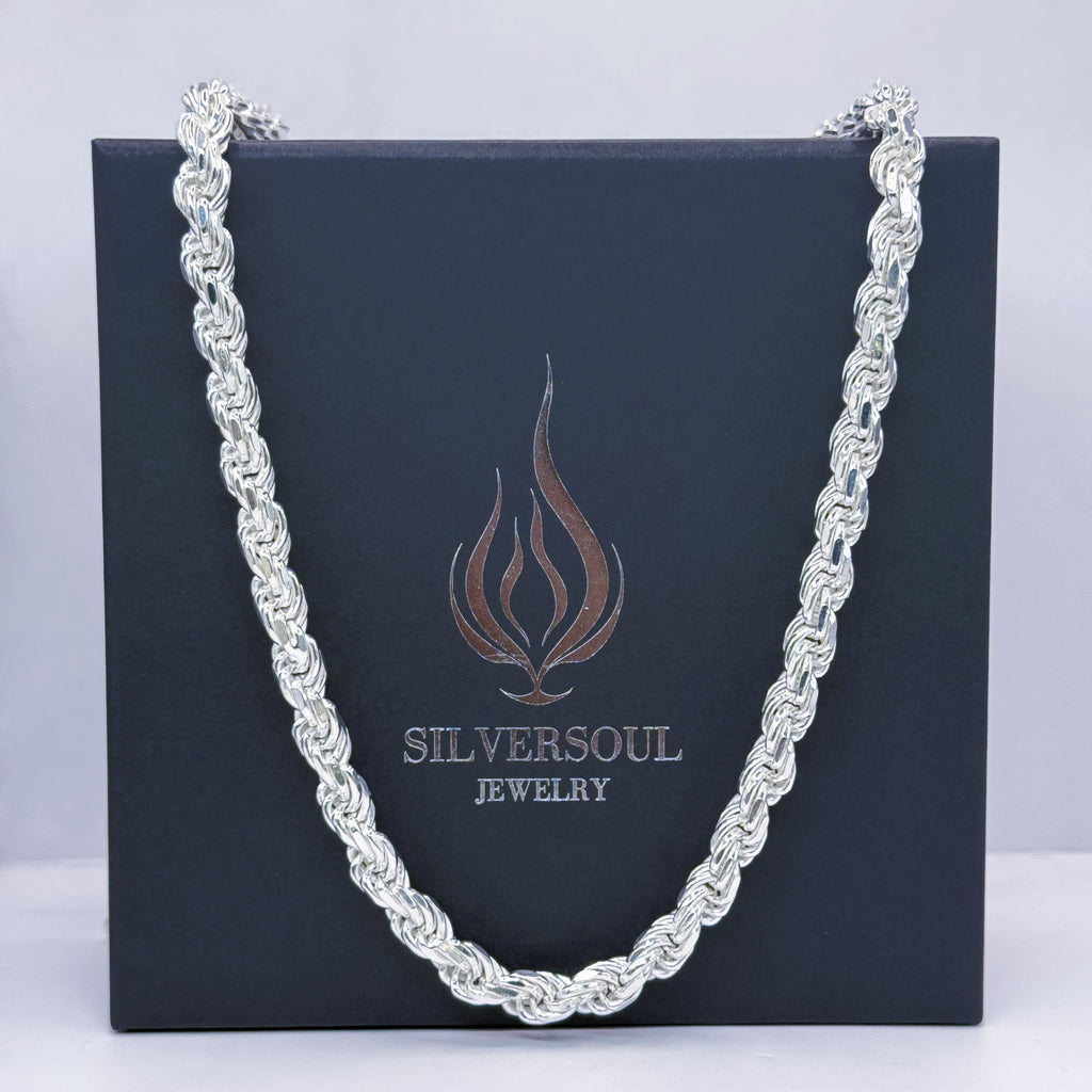 8MM ROPE CHAIN SILVER .925 image 2