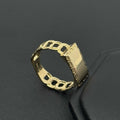 14K Gold Placa Chino Ring with Engraving Included Elegant Fashion Accessory for image 0