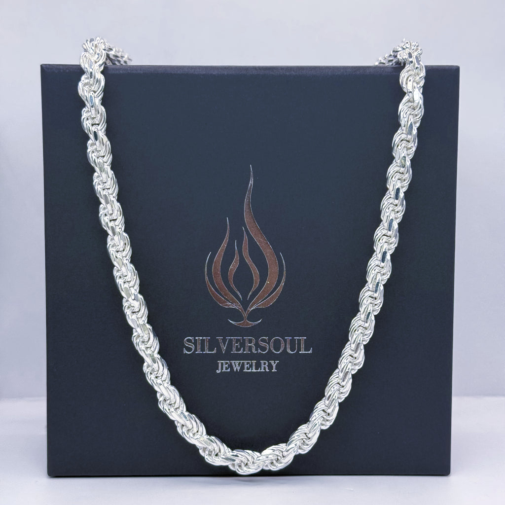8MM ROPE CHAIN SILVER .925 image 0