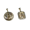 14K Gold Big Virgencitas Medal - Round and Square Options Available image 0