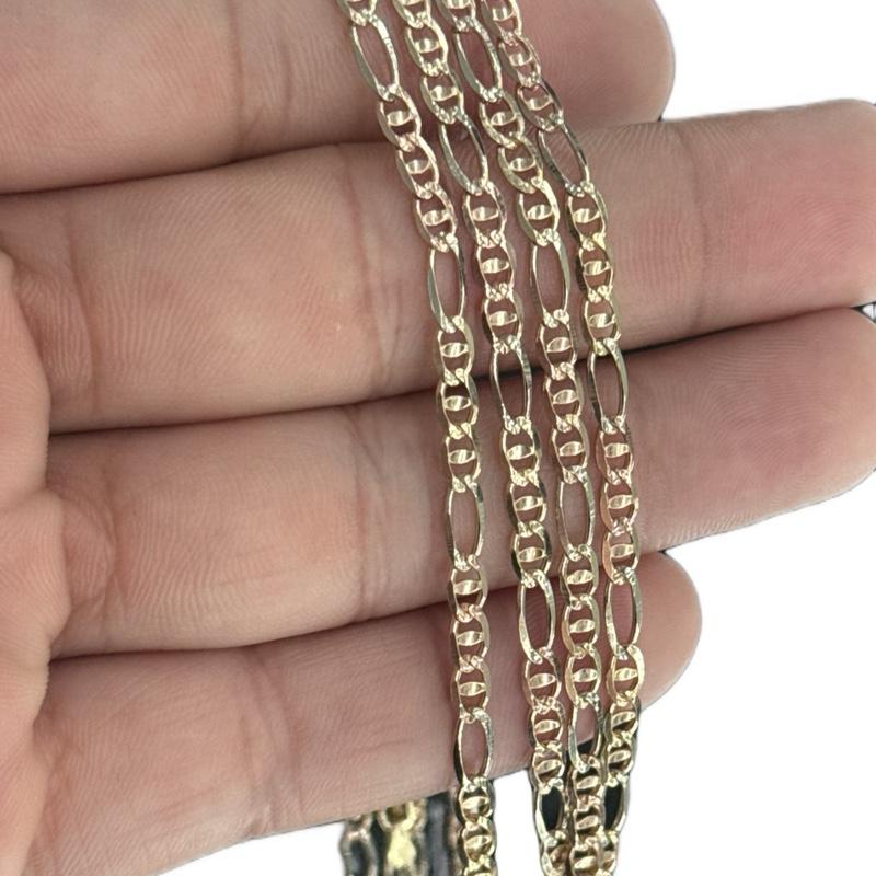 14K Gold 4mm GG Figaro Chain - Elegant and Durable Gold Chain for Everyday Wear image 3