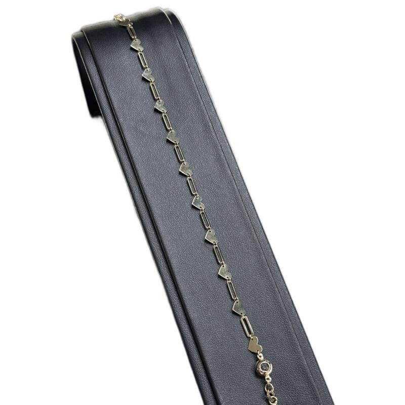 14K Gold Heart Bracelet for Women Elegant Fashion Jewelry Gift image 1