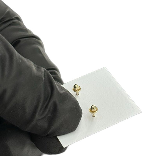 14K Gold Cz Stud Earrings Set - 7mm, 6mm, 5mm, 4mm - Elegant and Durable Jewelry image 1