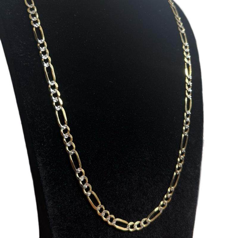 14K Gold 5mm Solid Figaro Chain Size 22 - Elegant and Durable Jewelry Accessory image 2
