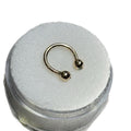 14K Gold Piercing Septum with Dual Beads for Stylish Ear Piercings image 0