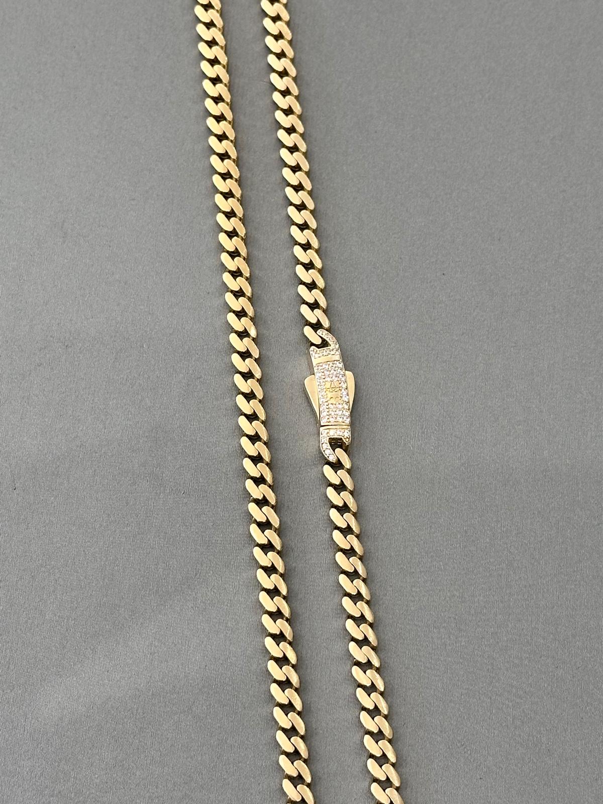 14K GOLD 5MM MONACO CHAIN