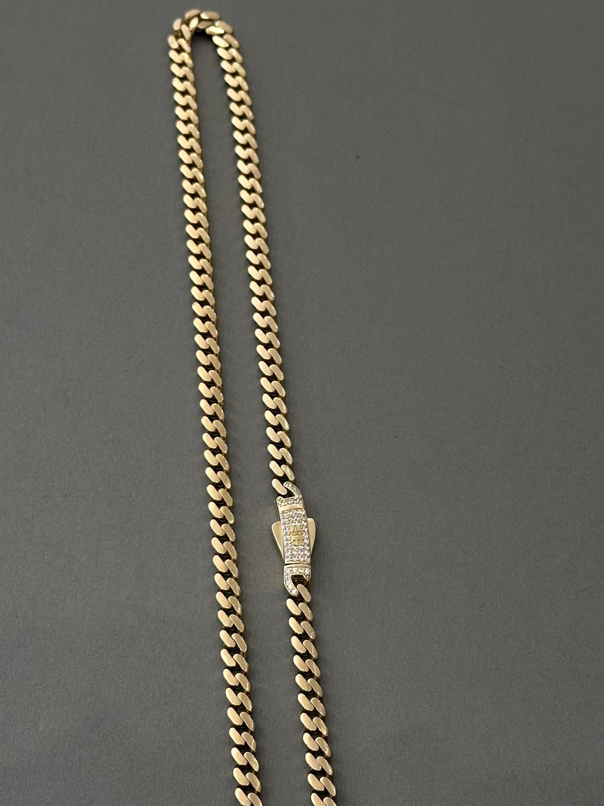 14K GOLD 5MM MONACO CHAIN