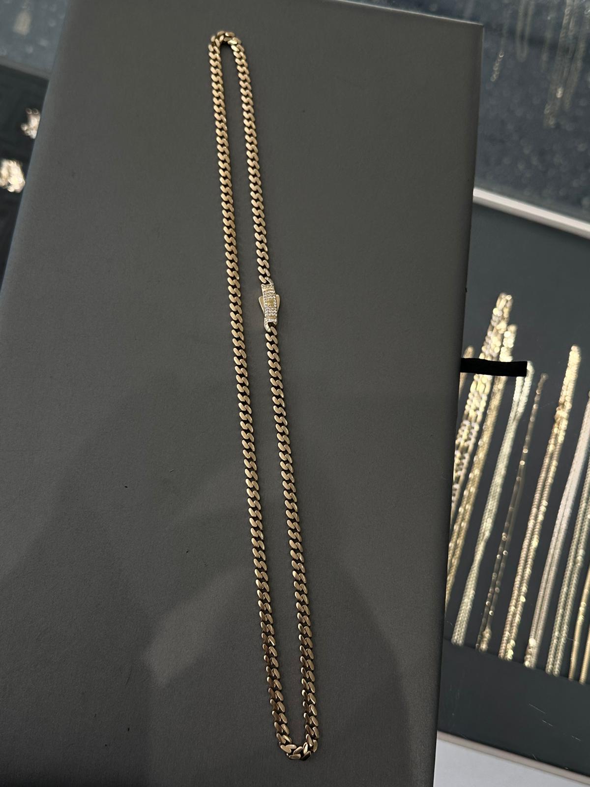 14K GOLD 5MM MONACO CHAIN