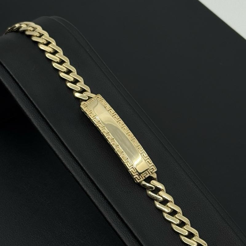 14K Gold 7mm Mónaco Bracelet with Box Lock - Stylish and Durable image 3