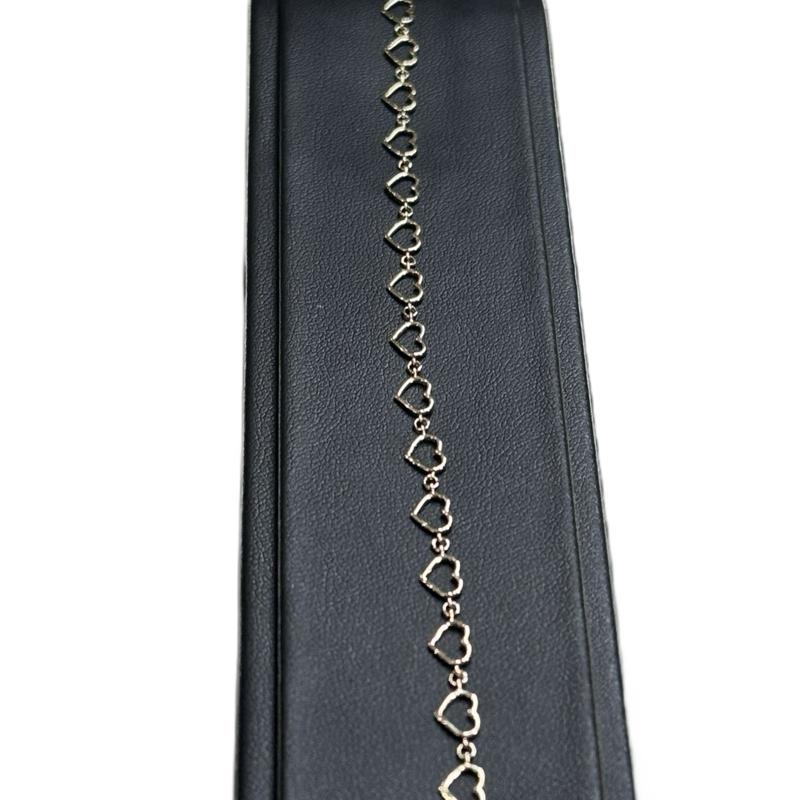 14K Gold Heart Link Bracelet for Women Elegant Fashion Jewelry image 3