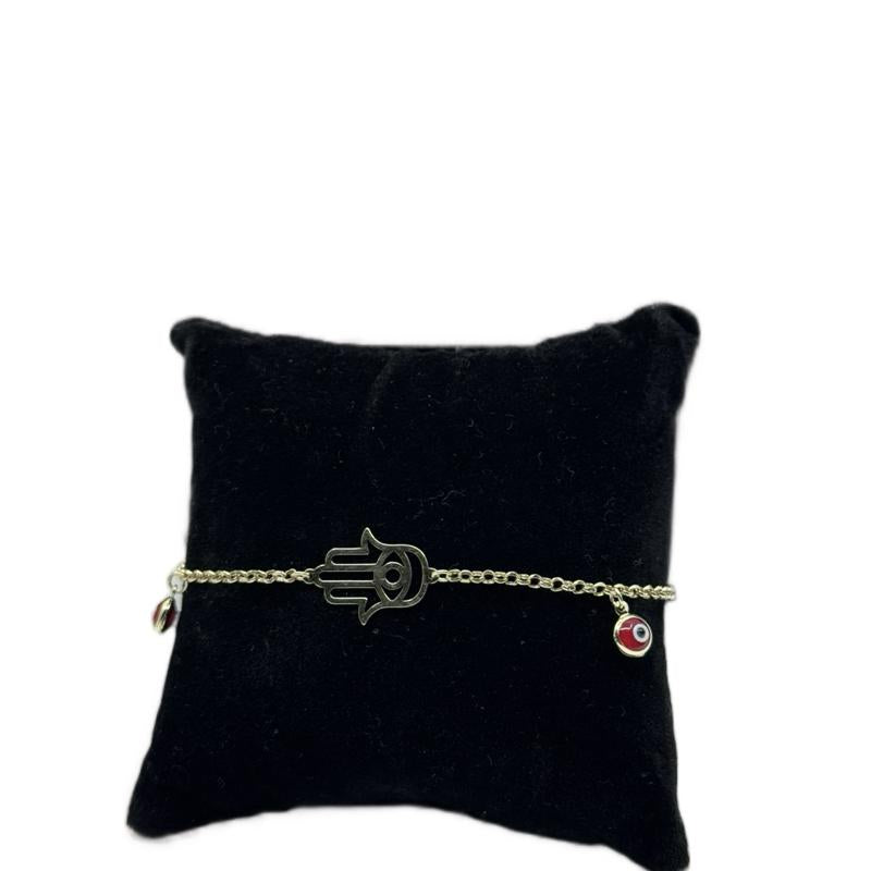 14K Gold Hamsa Bracelet for Women Size 7 with Expansion 8 - Elegant Jewelry image 4
