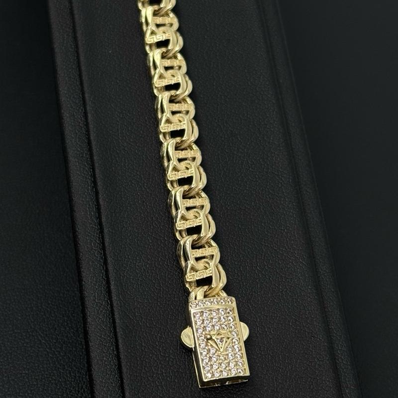 14K Gold 7mm Chino Bracelet with Box Lock - Gold image 1