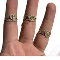 14K GOLD VIRGENCITA RINGS WITH CZ STONE - SILVER 925
