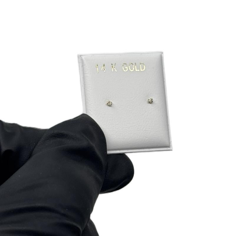 14K Gold Baby Earrings - Elegant and Durable Design image 0