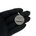 Santa cena medal silver 925 and CZ stone Gift Jewelry image 0