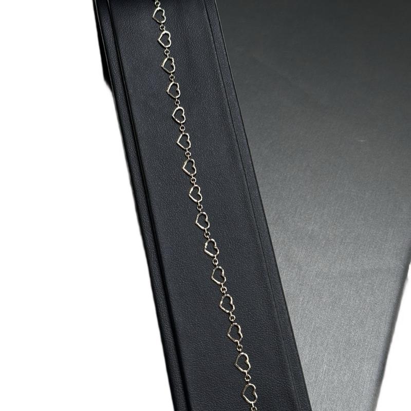14K Gold Heart Link Bracelet for Women Elegant Fashion Jewelry image 0
