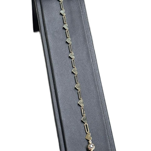 14K Gold Heart Bracelet for Women Elegant Fashion Jewelry Gift image 0