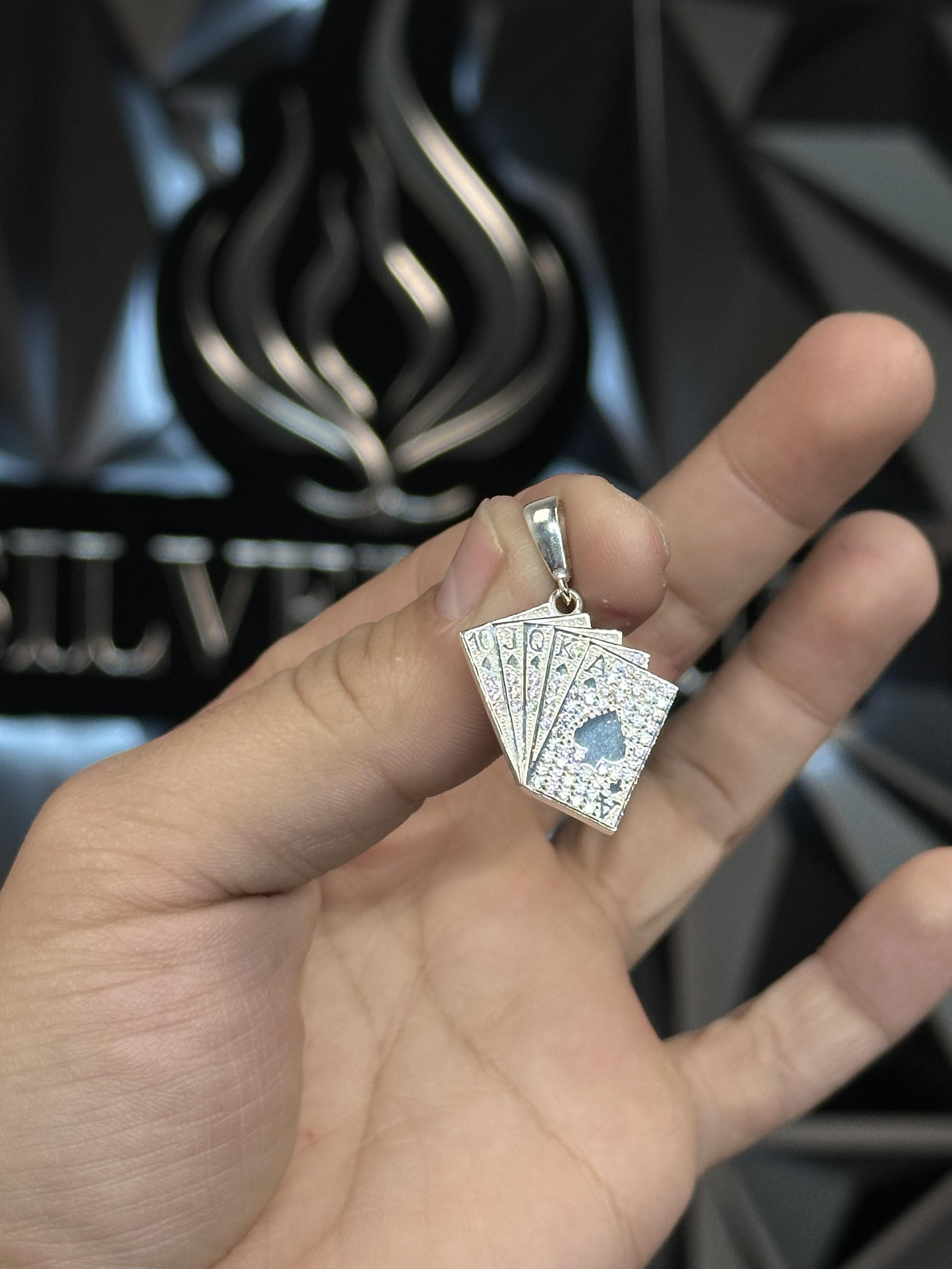 CARTAS WITH CZ STONE PENDANT - SILVER 925