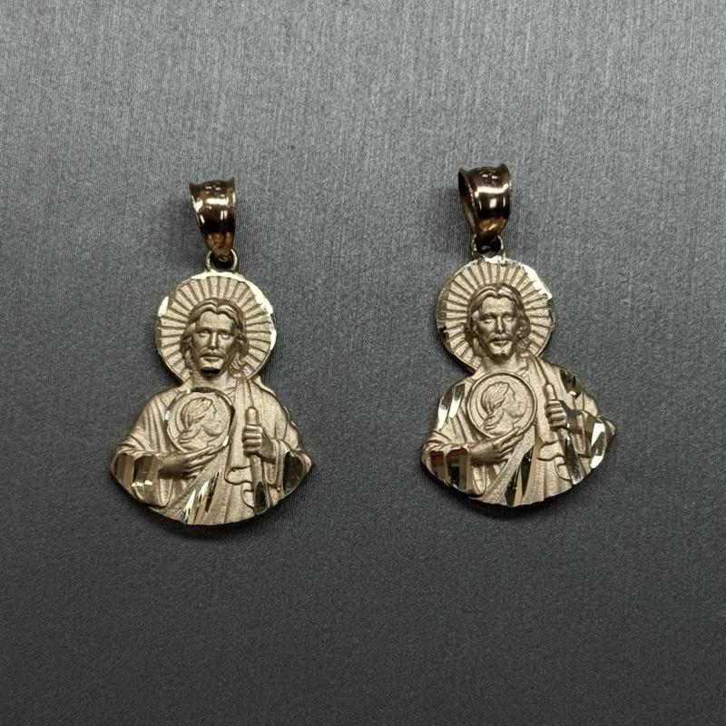14K SAN JUDAS HALF BODY WITH RELIEF - 14K GOLD