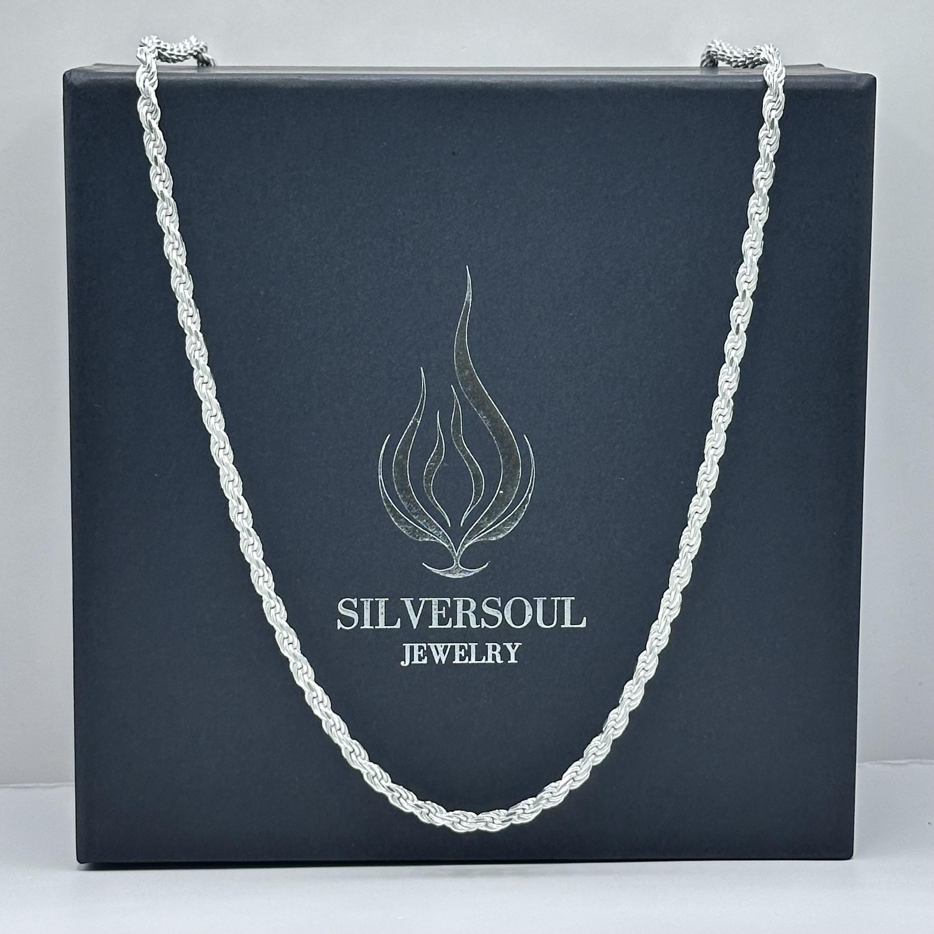 3MM ROPE CHAIN HOLLOW - SILVER 925