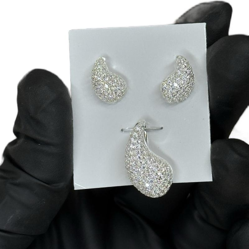 SET ARETES & DIJE GOTA AND ZIRCONIA - SILVER 925