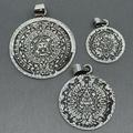 AZTEC CALENDAR SOLID - SILVER 925