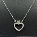 MST HEART WITH CROWN MST STONE - SILVER 925