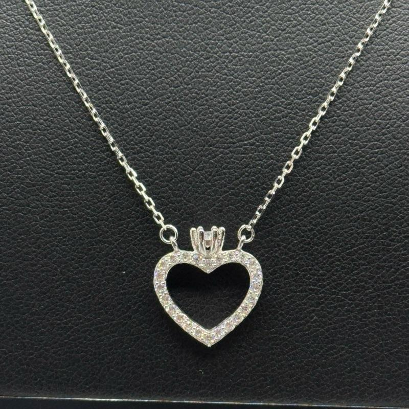 MST HEART WITH CROWN MST STONE - SILVER 925