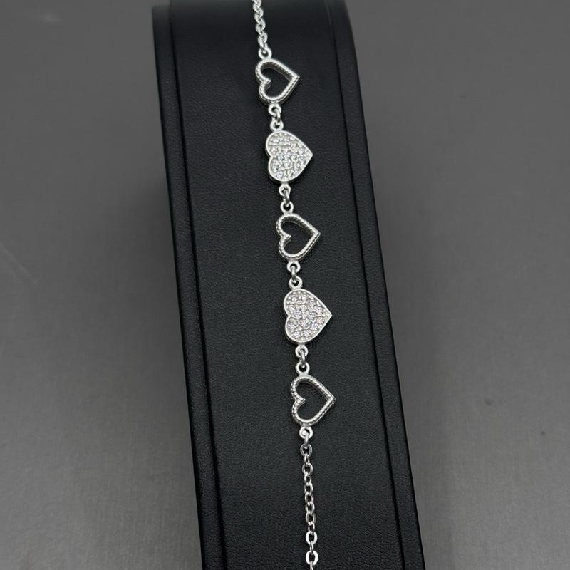 HEART BRACELET WITH CZ STONE