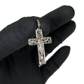 CRUZ CON DISEÑO HOLLOW REAL - SILVER 925