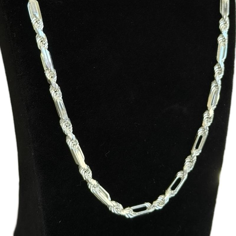 5MM FIGAROPE CHAIN SOLID - SILVER 925