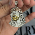 JESUS FACE 3 COLORS PENDANT - SILVER 925