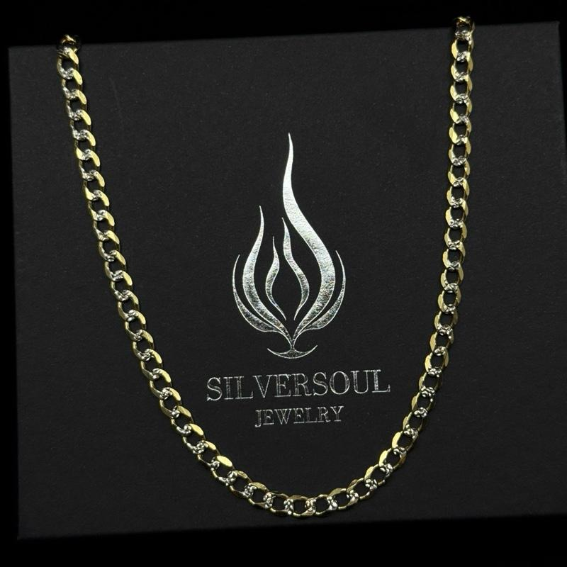 5MM CUBAN SOLID CUT CHAIN - 14K GOLD